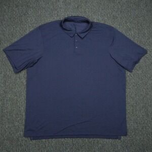 Lululemon Shirt Mens XXL Snap Front‎ Logo Performance Polo Stretch Lightweight